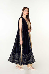 1 Piece Velvet Embroidered Stole (AV0003)